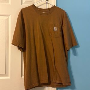 Loose-Fit Heavyweight Short-Sleeve Pocket Brown Carhartt T-Shirt